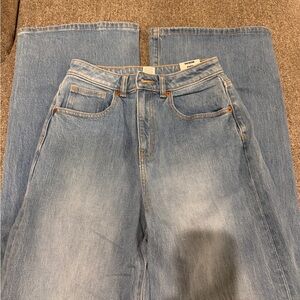 Denim by PunkLight Blue Straight  Wide Leg Jeans